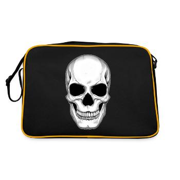 Totenkopf Skull Totenschädel Schädel Illustration - Retro Bag - black/gold - Back