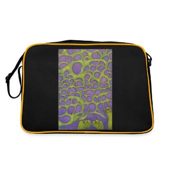 Owls in the bush - Retro Bag - black/gold - Back