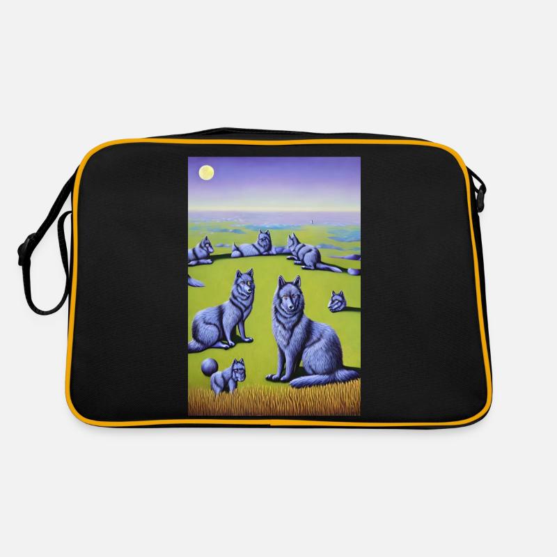 Wolves in a pack Retro Bag