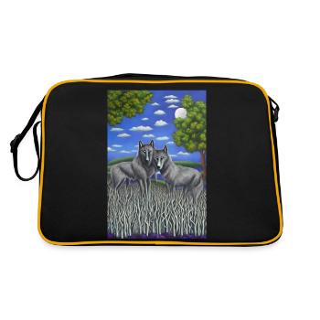 Loups en bois - Sac Retro - noir/or - Dos