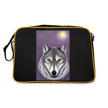 Loup sous la Lune - Sac Retro - noir/or - Dos