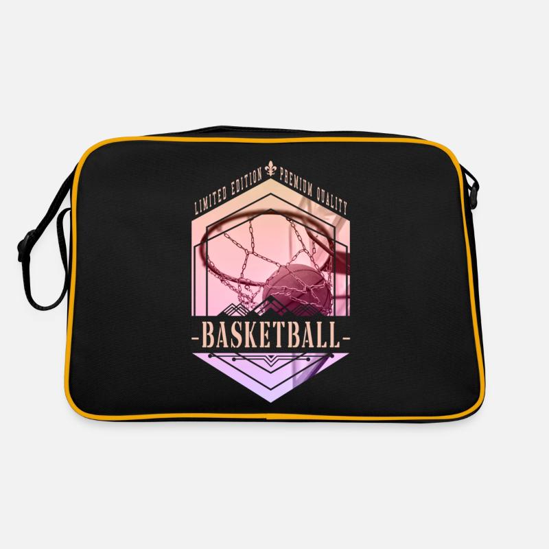 Basketteur Basketteur Basketteur Dunking Sport Fan - Sac Retro - noir/or