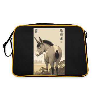 Donkey Ukiyo - Retro Bag - black/gold - Back