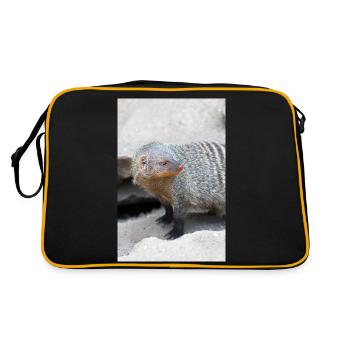 Mangouste à bandes ou Mangouste zébrée - Sac Retro - noir/or - Dos