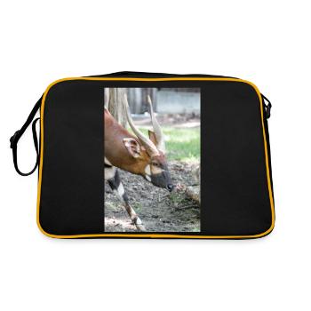 Eastern Bongo (in german Bongo) Tragelaphus euryce - Retro Bag - black/gold - Back