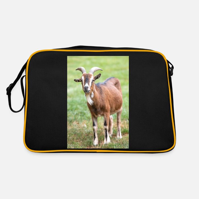 Chèvre (Ziege, Capra) brune et noire Sac Retro