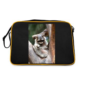 Raton laveur nord-américain (en allemand Waschbär) - Sac Retro - noir/or - Dos