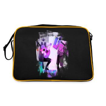 Music retro heavy metal Hard Rock Punk vinyl pop - Retro Bag - black/gold - Back