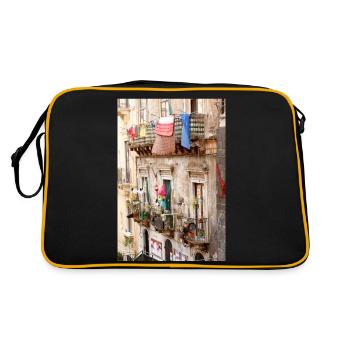 Catane; Sicile - Sac Retro - noir/or - Dos