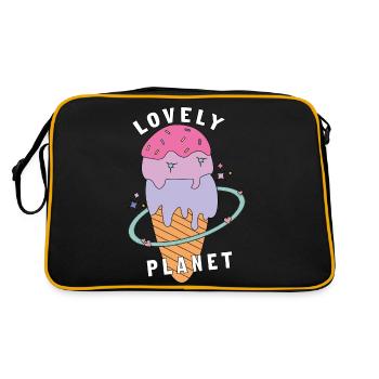 Lovely planet ice cream. - Retro Bag - black/gold - Back