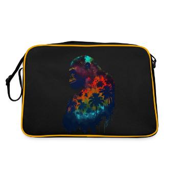 THE WILDLIFE KINGS - The Ape King 1 (Shape) - Retro Bag - black/gold - Back