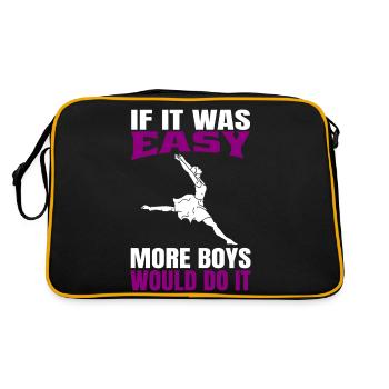 Ballet Gift Dance Dancer Ballerina Dance Class - Retro Bag - black/gold - Back