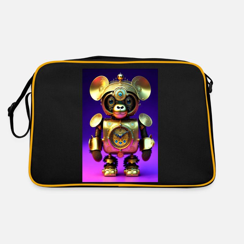Cute Clockwork Baby Monkey Android Retro Bag