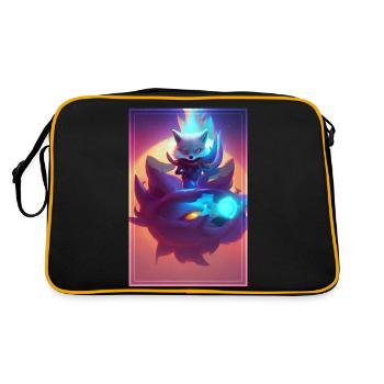 Renard de l’espace mignon voyageant à travers Universe Animal - Sac Retro - noir/or - Dos