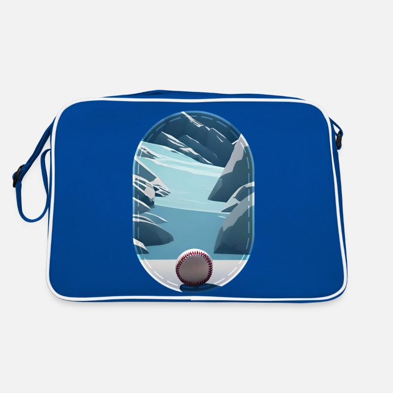 Ein lustiger cooler Baseball in der Arktis / Eis Retro Tasche