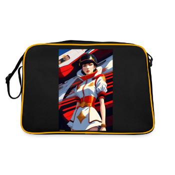 Animelady - Retro Bag - black/gold - Back