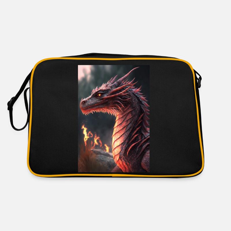 Ein Drache Retro Tasche