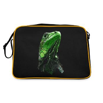 IGUANE VERT - ANIMAL DE COMPAGNIE IGUANE VERT COMMUN - Sac Retro - noir/or - Dos