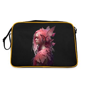 Butterfly Girl Cadeau Rose - Sac Retro - noir/or - Dos