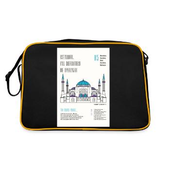 Istanbul - Retro Tasche - Schwarz/Gold - Hinten