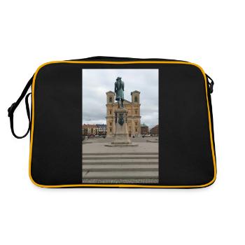 Le roi devant l’église de Frédéric - Sac Retro - noir/or - Dos