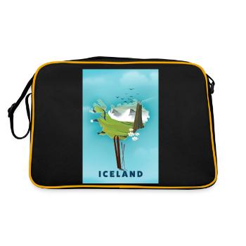 Map Of Iceland ski map - Retro Bag - black/gold - Back