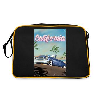 Affiche de voyage en voiture ancienne en Californie - Sac Retro - noir/or - Dos