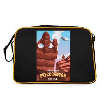 Bryce canyon Utah affiche de voyage - Sac Retro - noir/or - Dos
