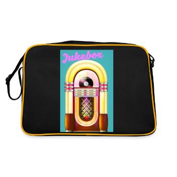 Juke-box des années 1950 - Sac Retro - noir/or - Dos