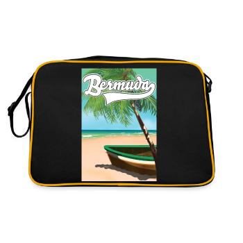 Affiche vacances aux Bermudes - Sac Retro - noir/or - Dos