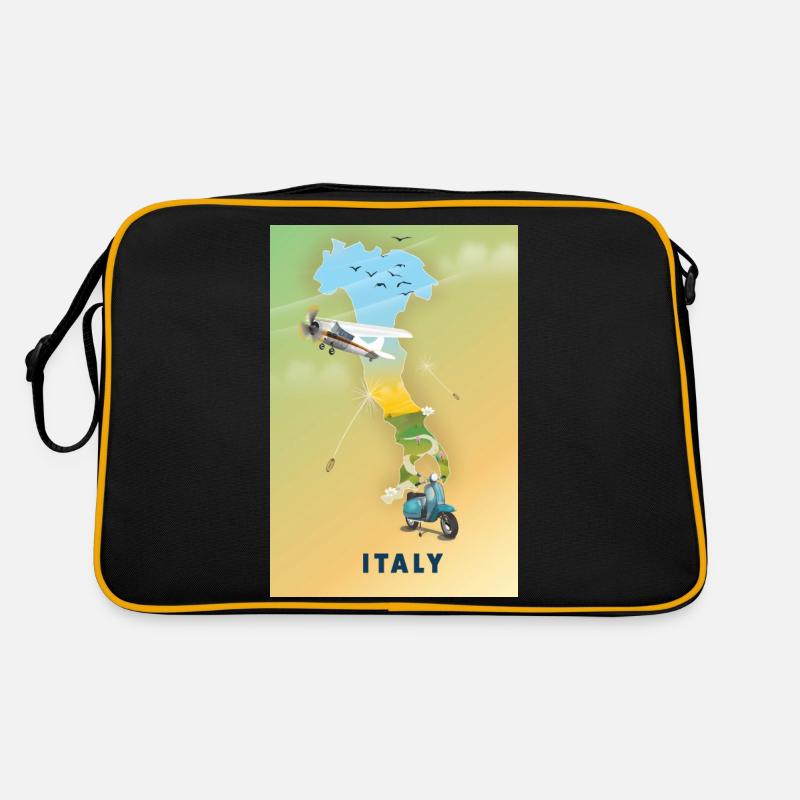 Italy Travel map Retro Bag