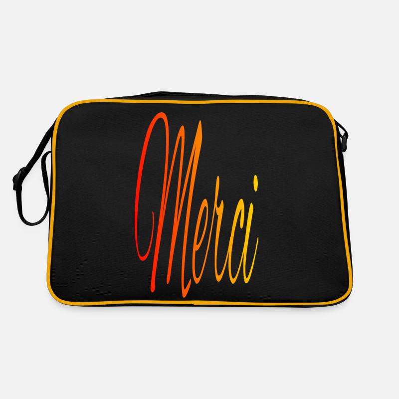 Merci, rouge / orange / jaune Sac Retro