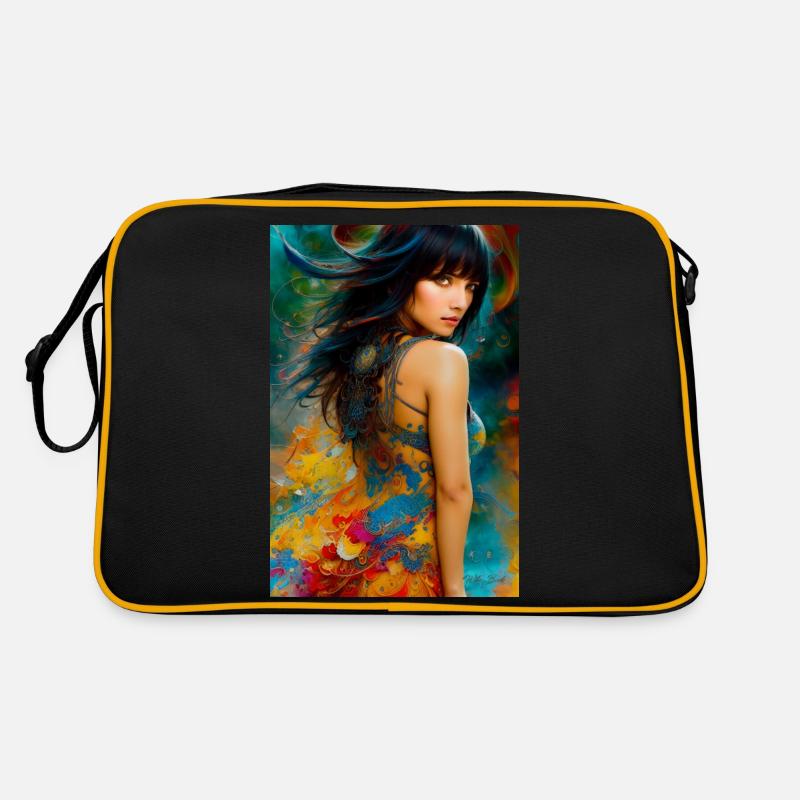 Beauté colorée 10 - Sac Retro - noir/or
