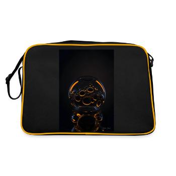 Bubbles in a bubble orange 1 - Retro Bag - black/gold - Back