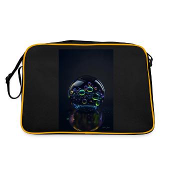 Bubbles in a bubble rainbow 1 - Retro Bag - black/gold - Back