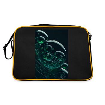 Bubbles in a bubble green 2 - Retro Bag - black/gold - Back