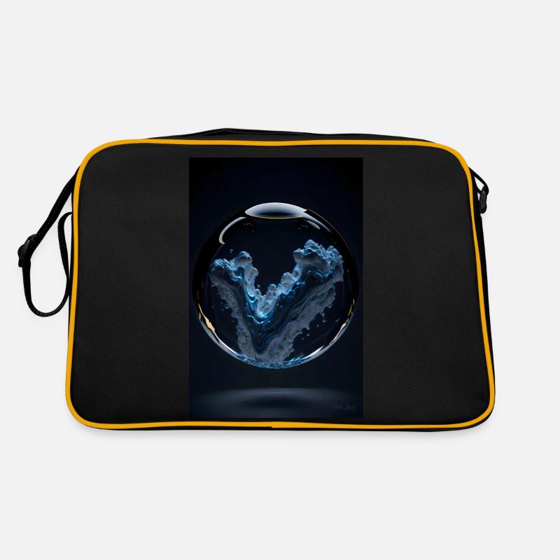 Wolken in einer Blase chrome 1 Retro Tasche