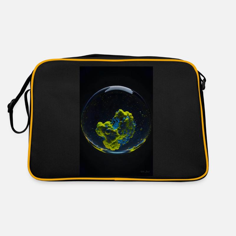 Nuages dans une bulle jaune 2 Sac Retro