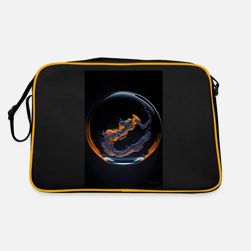 Nuages dans une bulle orange 1 Sac Retro