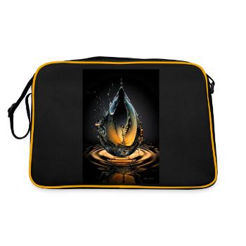 Tropfen plasma 2 - Retro Tasche - Schwarz/Gold - Hinten