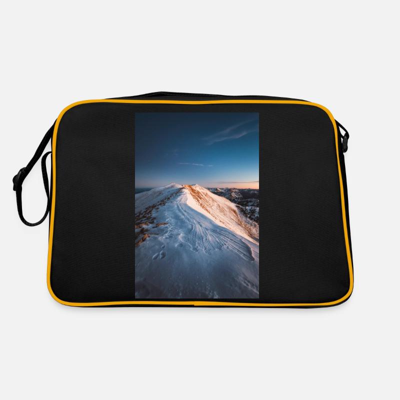 Alpen Glow On Agrafa mountain range in Greece Retro Bag