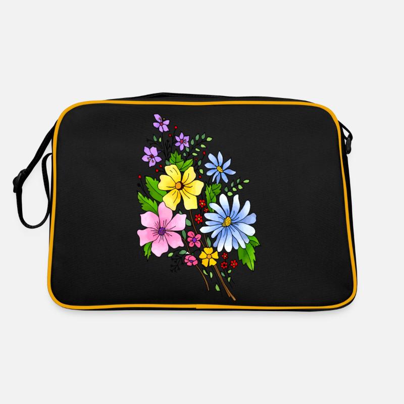 Blumen Retro Tasche