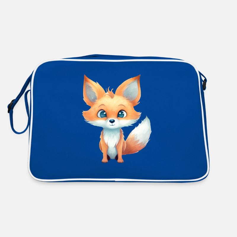 Fuchs Putzig Waldtier Wasserfarben Retro Tasche