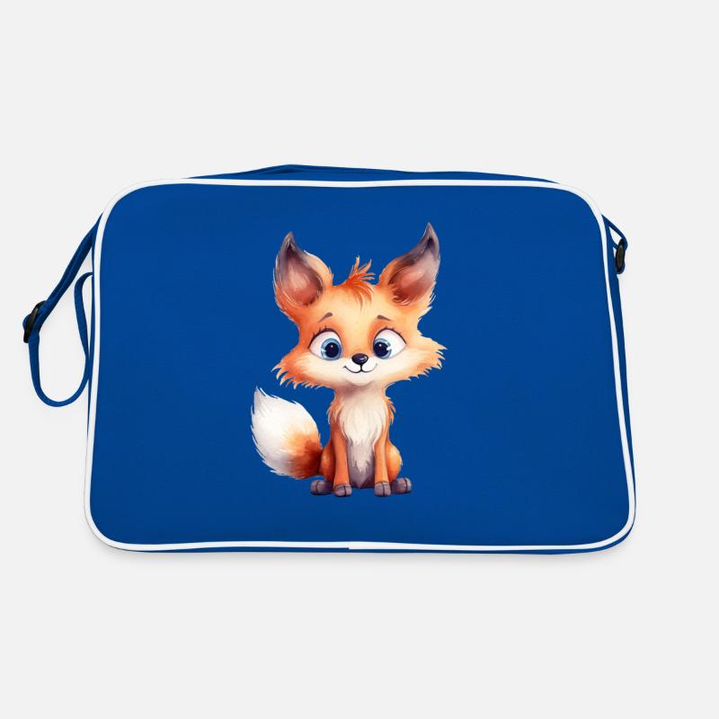 Fuchs Wasserfarben Waldtier Retro Tasche