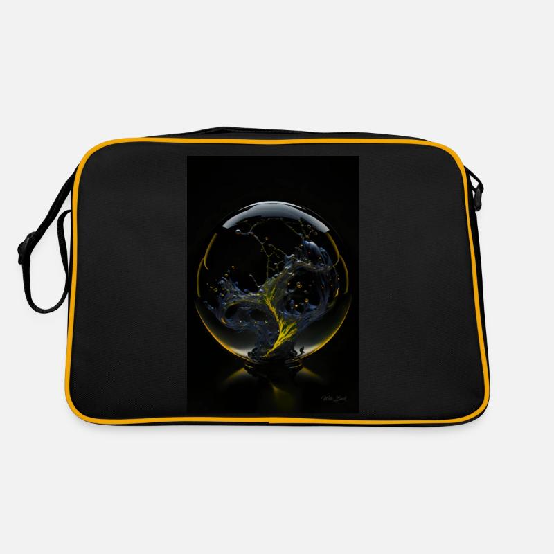 Kaos in einer Blase gelb 3 Retro Tasche