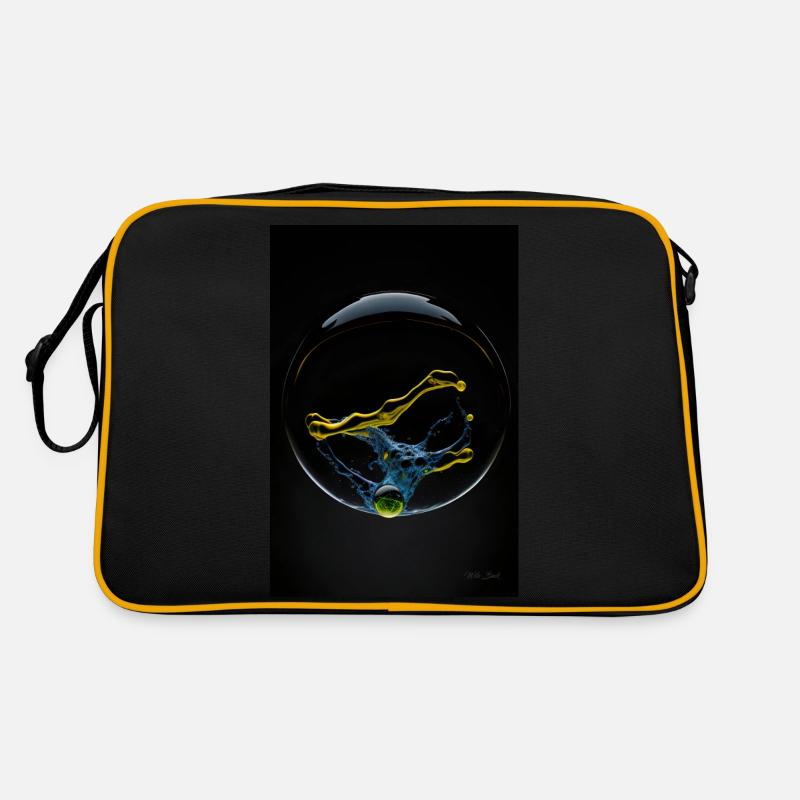 Kaos in einer Blase gelb 1 Retro Tasche