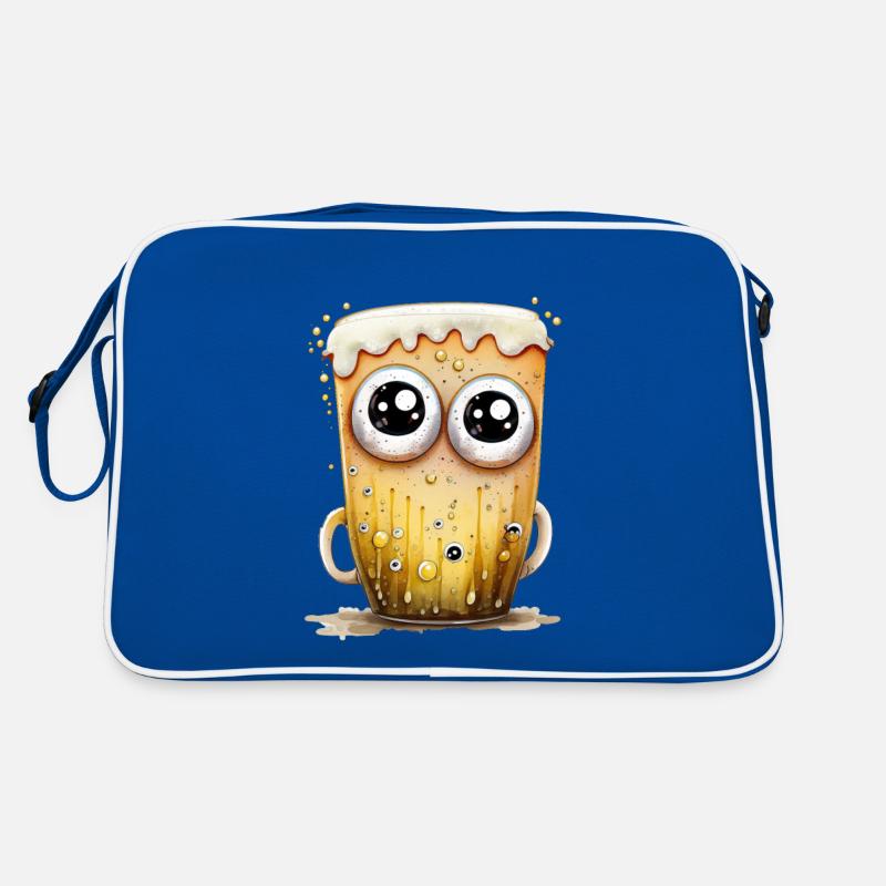 Bierglas Illustration Retro Tasche
