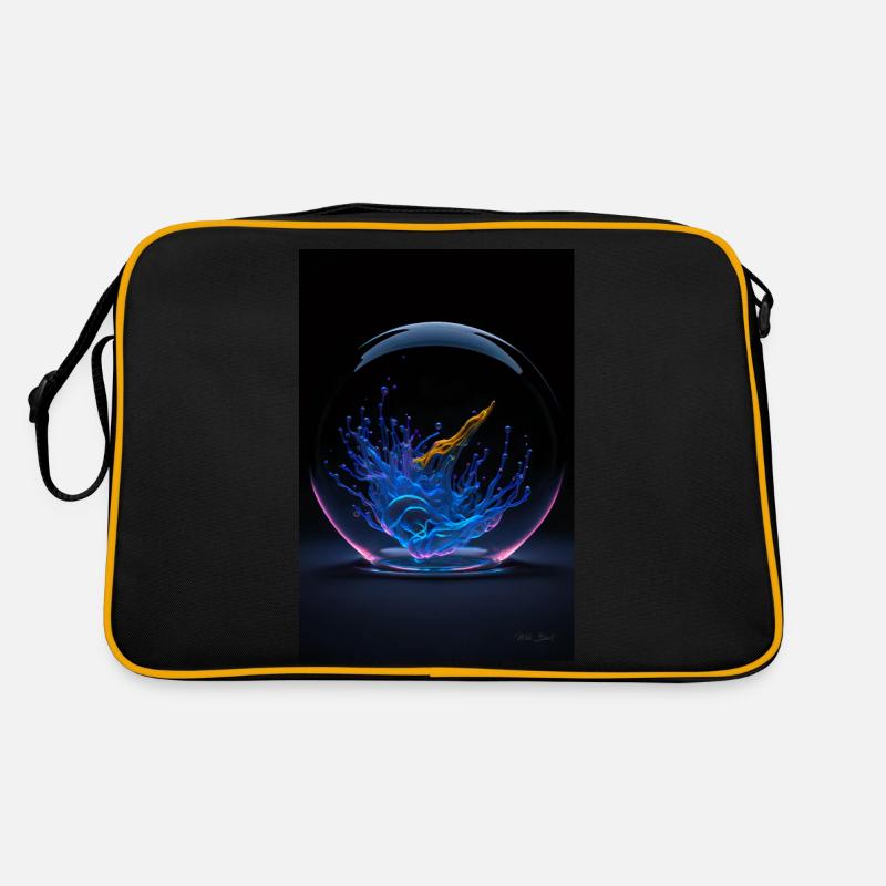 Kaos in einer Blase neon 3 Retro Tasche