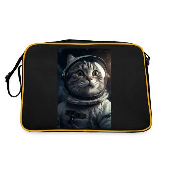Cadeau d’astronaute chat - Sac Retro - noir/or - Dos