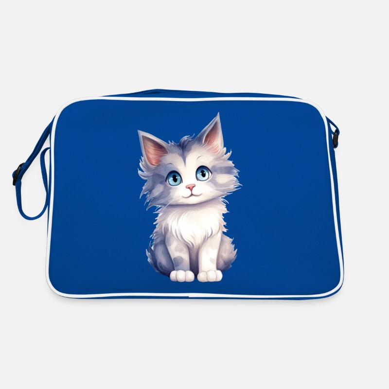 Dessin à l’aquarelle du chat des forêts norvégiennes Sac Retro